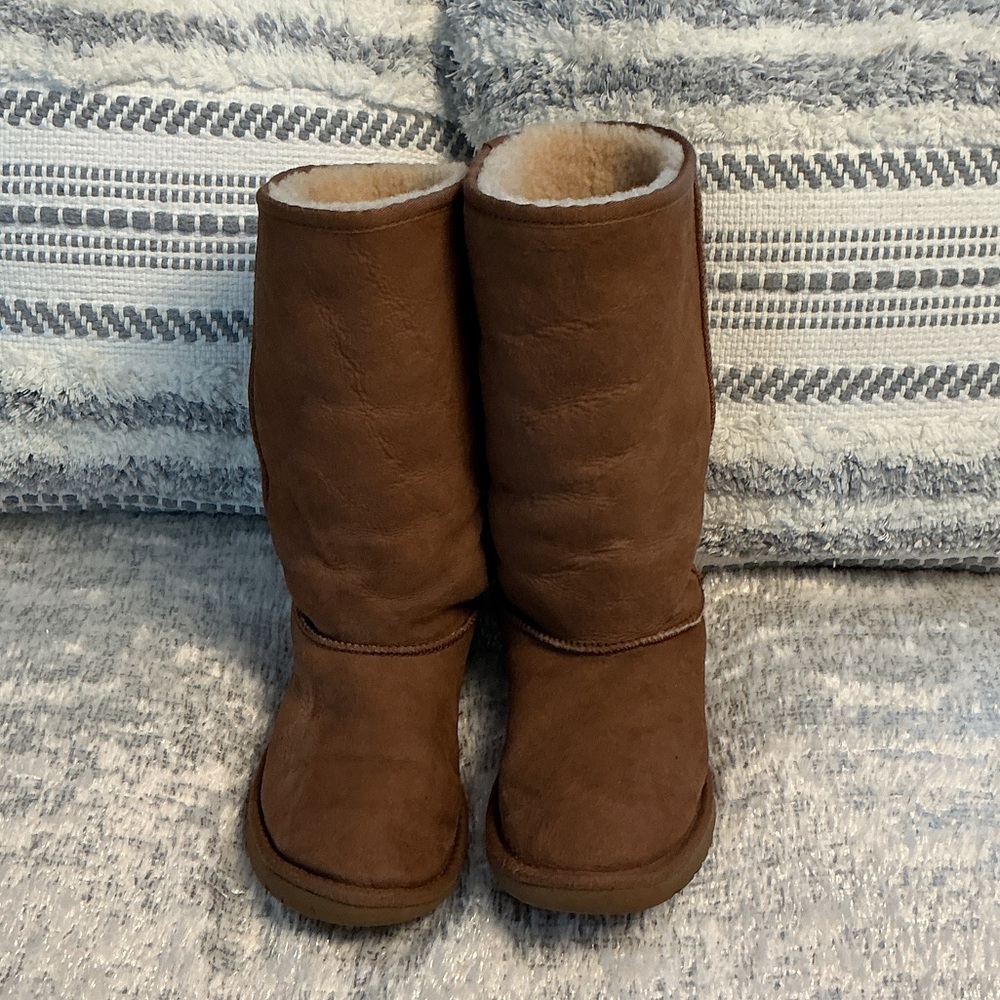 UGG Chestnut Brown Shearling-Lined Short Boots